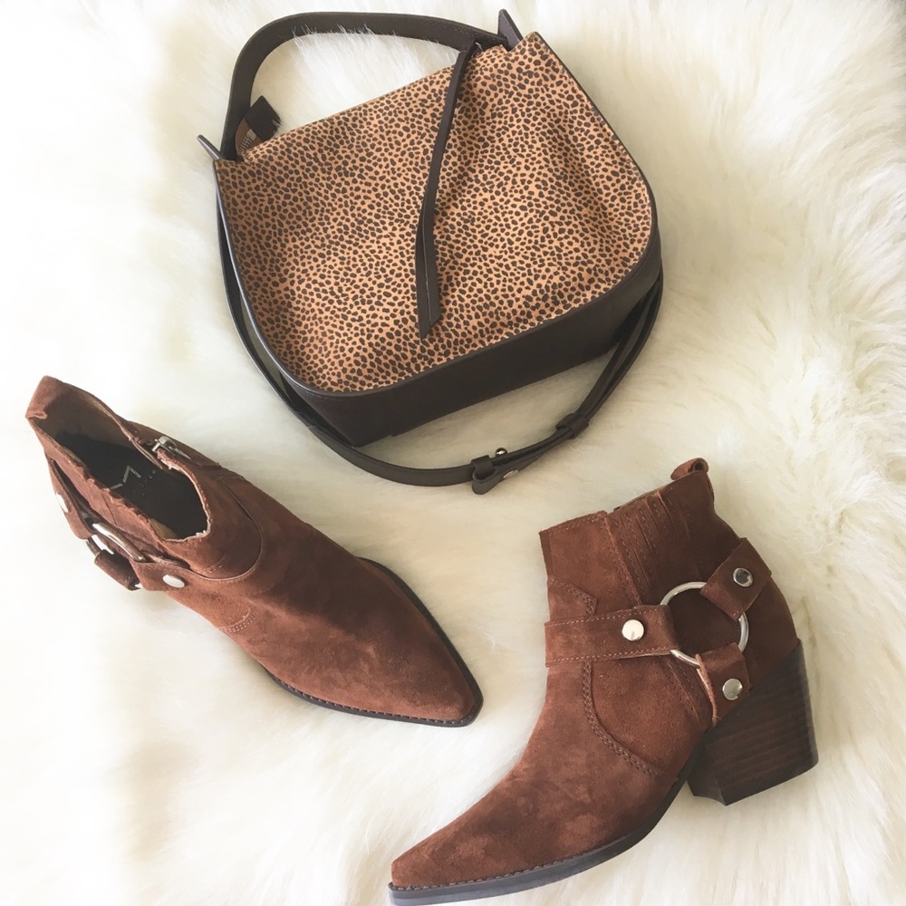 new Marc Fisher ★ Suede Western Chelsea Ankle Boot - Picture 8 of 15